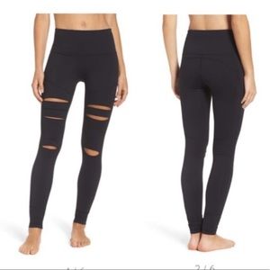 Black Zella High Rise Ripped CeCe Leggings